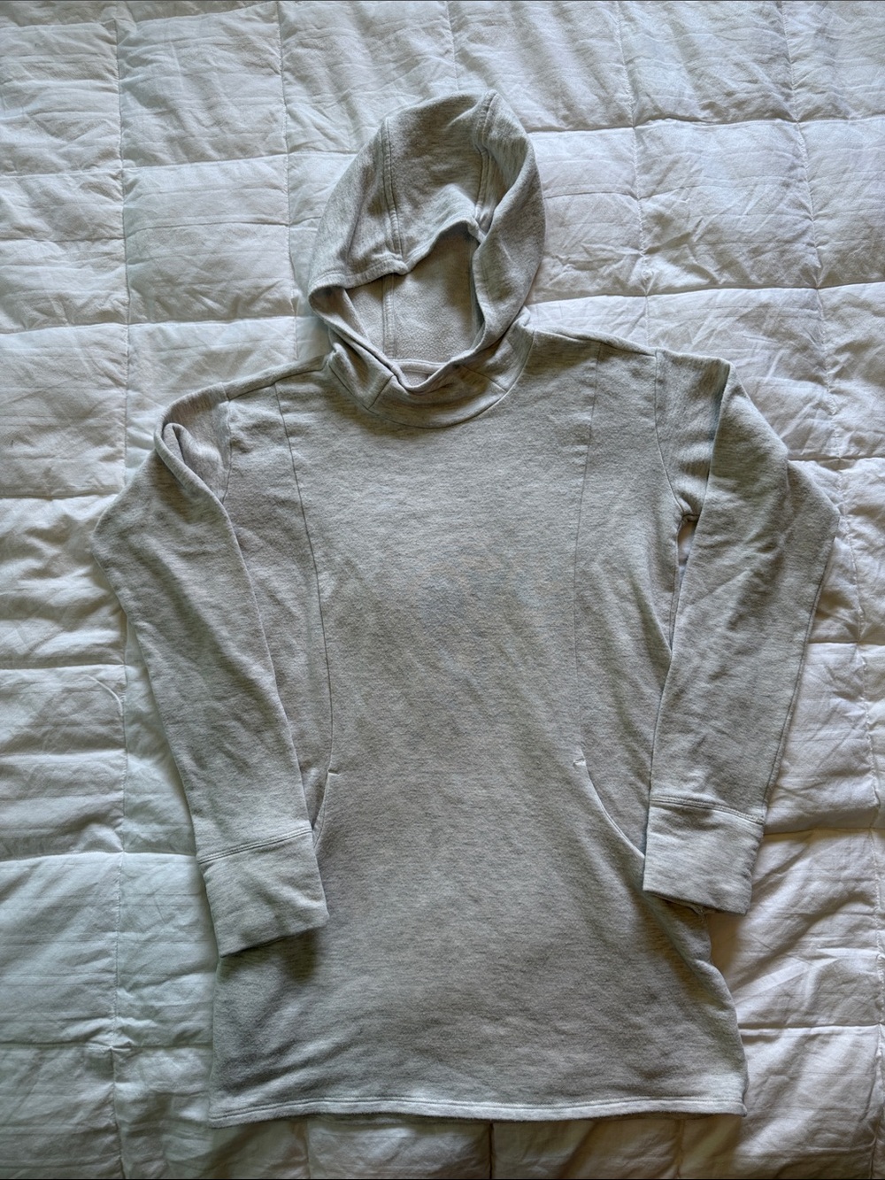 Athleta Light Gray Kids Hoodie Sweatshirt